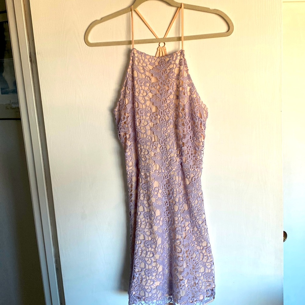 Kendall & Kylie Pac-sun Halter Top Mini Dress, Lace, Large, new with tags